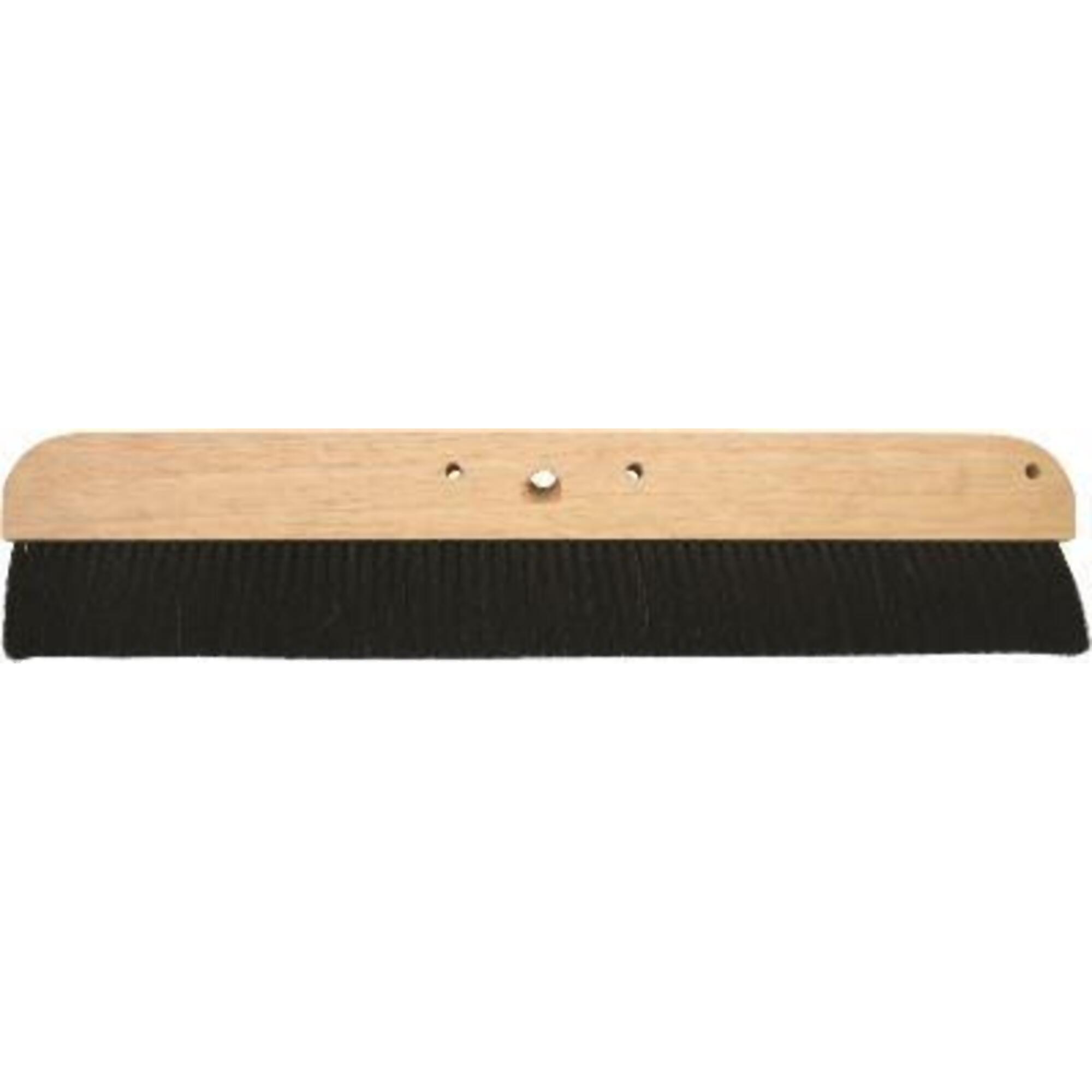 Marshalltown Natural Horsehair Concrete Broom - 24in., Wood Block, Model# 6597